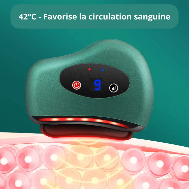 Gua Sha Électrique Vibrant - Massage Facial Anti-Âge et Lifting Naturel