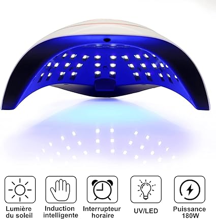 Lampe UV LED Séchage Ongles Professionnelle - Manucure Gel Semi-Permanent
