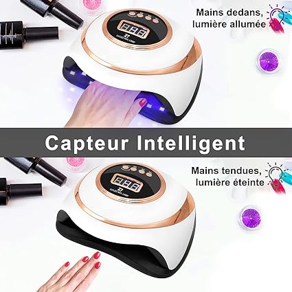 Lampe UV LED Séchage Ongles Professionnelle - Manucure Gel Semi-Permanent
